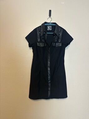 Killstar All Attitude Cut-Out Dress Black Mini Size XL